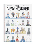 The New Yorker Cover - October 20, 1975 Lámina giclée por Saul Steinberg The New Yorker Cover - October 20, 1975 Lámina giclée por Saul Steinberg