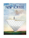 The New Yorker Cover - July 22, 1972 reproduction procédé giclée par Saul Steinberg