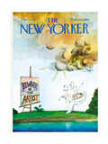 The New Yorker Cover - March 27, 1971 reproduction procédé giclée par Saul Steinberg
