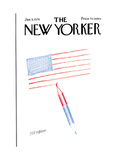 The New Yorker Cover - January 5, 1976 reproduction procédé giclée par Saul Steinberg