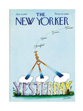 The New Yorker Cover - January 31, 1970 reproduction procédé giclée par Saul Steinberg