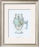 Bathroom Cats V Poster by A. Langston