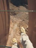 Walking over the Grand Canyon on a Glass Skywalk Photographic Print by John Burcham