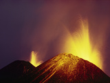 Volcanic Eruption, Radial Flank Fissure, February 1979, Cerro Azul, Galapagos Islands Photographic Print by Tui De Roy/Minden Pictures