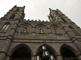 Front of the Notre Dame Basilica Building in Old Montreal Photographic Print by Stacy Gold