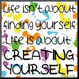 Creating Yourself Mounted Print by Louise Carey