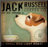 Jack Russel Coffee Co. Mounted Print by Stephen Fowler
