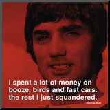 George Best: Money Mounted Print