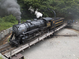Western Maryland Scenic Railraod 2-8-0 734 Turning on the Turntable Photographic Print by Kent Kobersteen