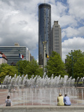 People Watching the Interactive Fountains at Centennial Olympic Park Photographic Print by Krista Rossow