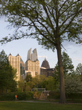 Man Jogging at Sunrise in Piedmont Park, Atlanta Photographic Print by Krista Rossow