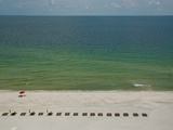 A Red Umbrella on the Beach from a Condo Balcony Photographic Print by National Geographic Photographer