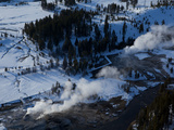 Steam Rising from Castle and Grotto Geyers Photographie par Mark Thiessen