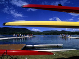 Crew Boats and Teams Along Lake Banyoles Photographic Print by Tino Soriano
