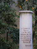 Engraved Column at the Alcazar Royal Palaces, Seville Photographic Print by Krista Rossow