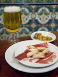 Tapas of Jamon Serrano and Olives at Taberna Coloniales in Seville Photographic Print by Krista Rossow