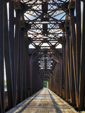 An Old Steel Bridge That Crosses the South Saskatchewan River Photographic Print by Pete Ryan