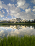 Mammoth Peak and Scattered Clouds Reflected in Lake, Yosemite National Park, California Photographic Print by Tim Fitzharris/Minden Pictures