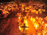 Day of the Dead Celebration in the Town Cemetery Photographic Print by Raul Touzon