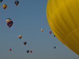 Many People Lift Off in Hot Air Balloons Photographic Print by Stacy Gold
