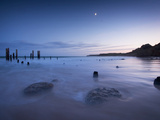 Sunrise over Willunga Beach, with Old Jetty in Foreground Photographie par Brooke Whatnall