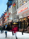 Shopping at Christmas in Snow Photographie par Abraham Nowitz