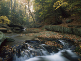 Small Waterfall on Hunting Creek in Fall, Catoctin Mountain Park, Maryland Photographic Print by Gerry Ellis