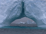 A Snow Petrel Flying Near Ice Formations Off South Georgia Photographie par Paul Nicklen