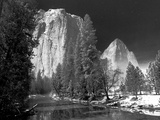 A Long Exposure and a Full Moon Light Up the Yosemite Valley Photographic Print by Ben Horton