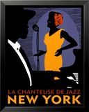La Chanteuse de jazz Affiche par Johanna Kriesel