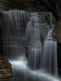 Veil-Like Waterfalls Cascading over Rock in Treman State Park Photographic Print by John Cancalosi