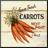 Farm Fresh Carrots Opspændt tryk af David Carter Brown Farm Fresh Carrots Opspændt tryk af David Carter Brown