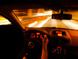 Nighttime Driving on a Roadway Near Monaco Photographie par AJ Wilhelm