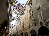 Signs and Architecture in the Salzburg Shopping District Photographic Print by James P. Blair