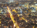 Detail Night Photograph of Bogota, Columbia Photographie par Sam Kittner