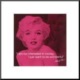 Marilyn Monroe Druck aufgezogen auf Holzplatte