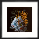 Burning Blackjack Poster par Michael Godard