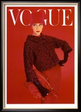 Titelblatt der Vogue, Rote Rose, August 1956 Kunstdruck von Norman Parkinson