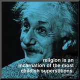 Albert Einstein: Religion Affiche montée