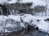 Icicles at Famous Dripping Rock, Which Forms Carstic Stalagmites Photographic Print by Joe Petersburger