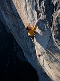 Climbers, Without Ropes, Grip an Expanse of El Capitan Photographic Print by Jimmy Chin