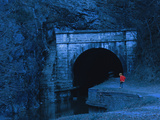 Young Boy Walking Along the Canal Near Pawpaw Tunnel Photographie par Brian Gordon Green