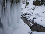 Icicles at Famous Dripping Rock, Which Forms Carstic Stalagmites Photographic Print by Joe Petersburger