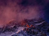 At Sunset, Wind Scours the Upper Reaches of Nanga Parbat Photographic Print by Tommy Heinrich