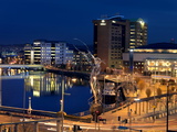 Dusk View over Laganside in Belfast Photographic Print by Chris Hill