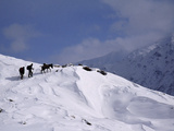 Herders and Mule Depart the Rupal Valley Photographic Print by Tommy Heinrich