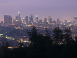 Dawn in Los Angeles from the Griffith Observatory Fotografisk tryk af Rich Reid