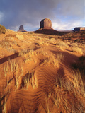 A View of Merrick Butte and a Large Dune in Foreground Lámina fotográfica por Norbert Rosing