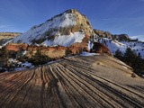 Petrified Sand Dunes in Zion National Park in Winter Photographic Print by Raul Touzon