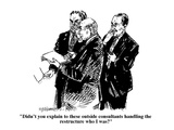 "Didn't you explain to these outside consultants handling the restructure …" - Cartoon Premium Giclee Print by William Hamilton